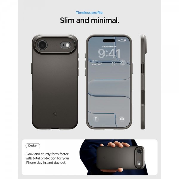 Spigen iPhone Air Deksel Thin Fit MagFit Gunmetal