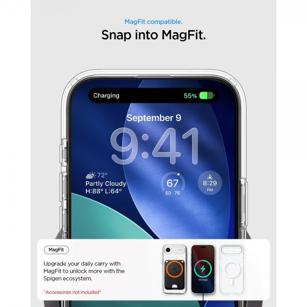 Spigen iPhone Air Deksel Ultra Hybrid MagFit Clear White