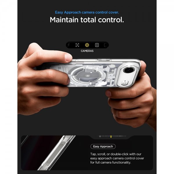 Spigen iPhone Air Deksel Ultra Hybrid Zero One MagFit Natural Titanium