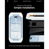 Spigen iPhone Air Skjermbeskytter GLAS.tR EZ Fit Privacy 2-pakning