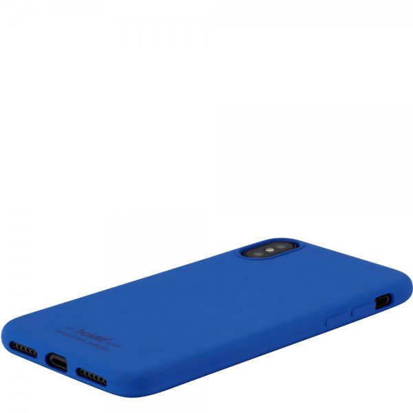 holdit iPhone X/Xs Deksel Silikon Royal Blue