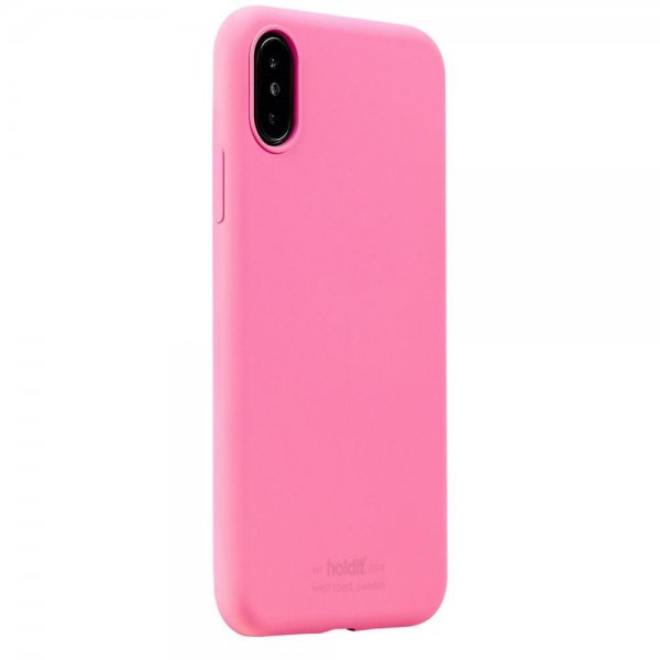 holdit iPhone X/Xs Deksel Silikon Bright Pink