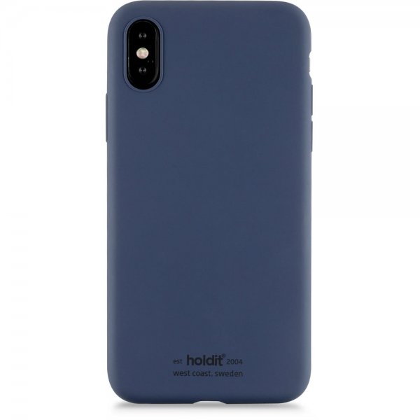 holdit iPhone X/Xs Deksel Silikon Navy Blue