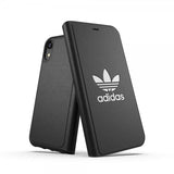 Adidas iPhone Xr Etui OR Booklet Case BASIC FW18 Svart HHvit Logga