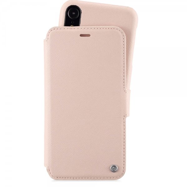 holdit iPhone Xr Etui Stockholm Löstagbart Deksel Rosa