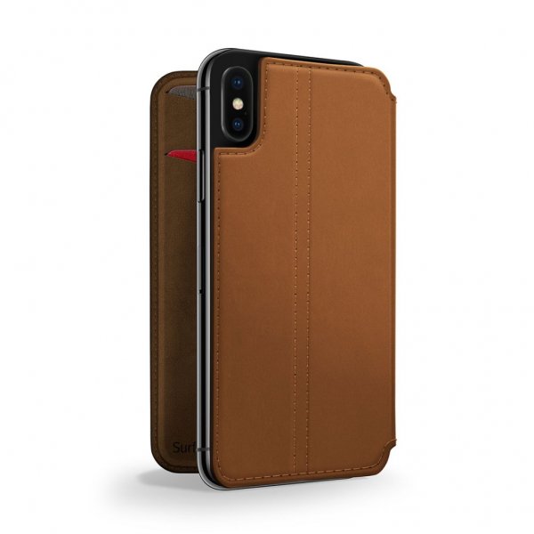 Twelve South iPhone Xs Etui SurfacePad Cognac