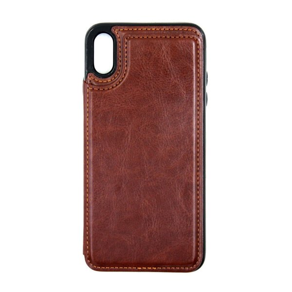 iPhone Xs Max Deksel Kortlomme Utside Brun