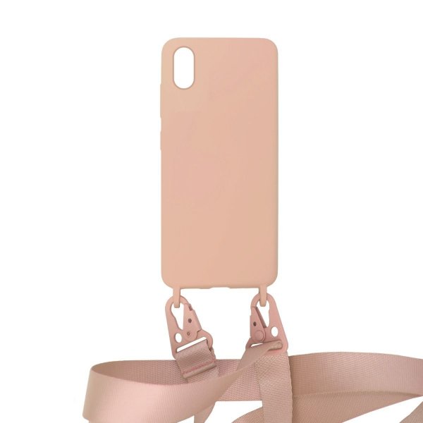 iPhone Xs Max Deksel med Kjede Rosa