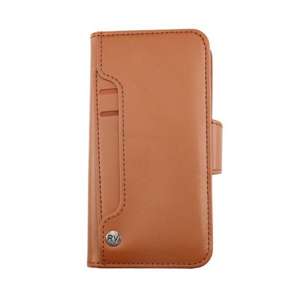 Rvelon iPhone X/iPhone Xs Etui Utbrettbar Kortlomme Brun
