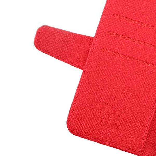 Rvelon iPhone X/iPhone Xs Etui Utbrettbar Kortlomme Rød