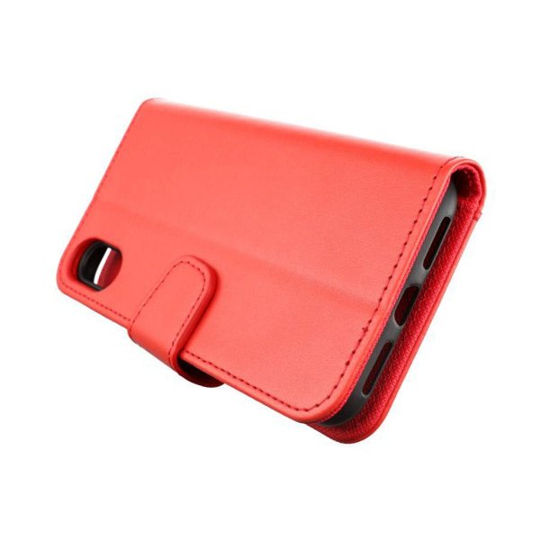 Rvelon iPhone X/iPhone Xs Etui Utbrettbar Kortlomme Rød