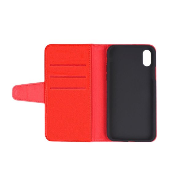 iPhone X/iPhone Xs Etui Utbrettbar Kortlomme Rød