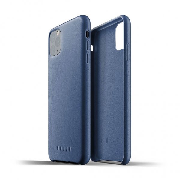 Mujjo iPhone 11 Pro Max Deksel Full Leather Case Monaco Blue