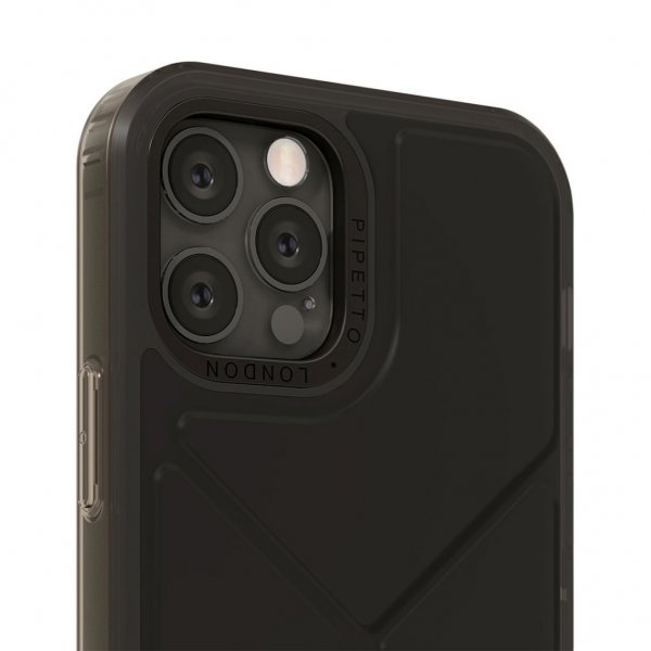 Pipetto iPhone 12 Pro Max Skal Origami Snap Svart