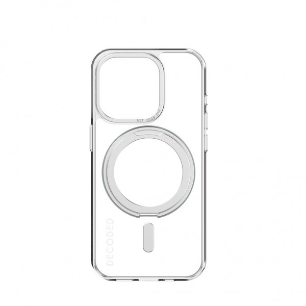 Decoded iPhone 15 Pro Deksel Recycled Plastic Transparant Loop Stand Back Cover Klar
