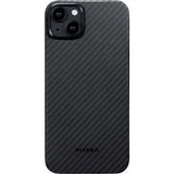 Pitaka iPhone 15 Deksel MagEZ Case 4 Black/Grey Twill