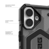 Urban Armor Gear (UAG) iPhone 16 Deksel Pathfinder Clear MagSafe Ash