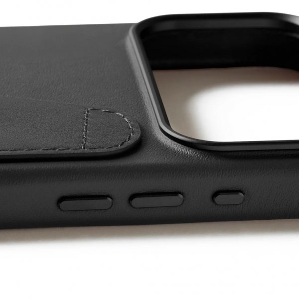 Mujjo iPhone 17 Pro Max Deksel Full Leather Wallet Case MagSafe Svart