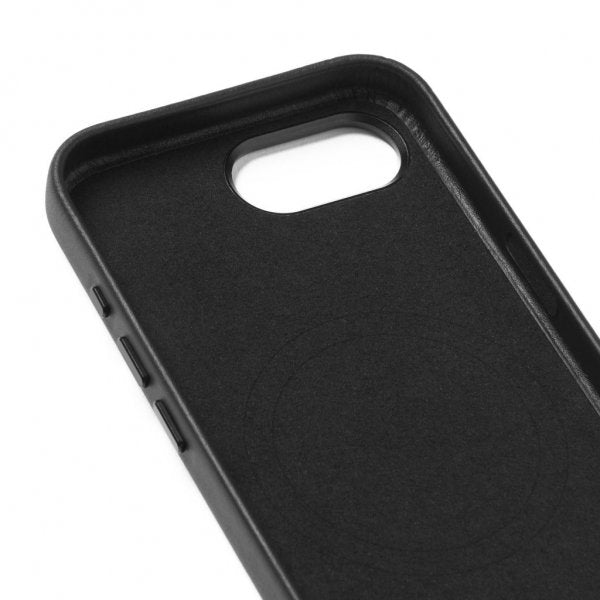 Mujjo iPhone 16e/17e Deksel Full Leather Case MagSafe Svart