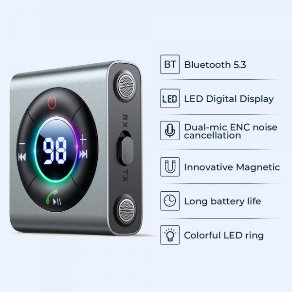 Joyroom JR-CB2 2-in-1 Wireless Transmitter/Receiver Bluetooth