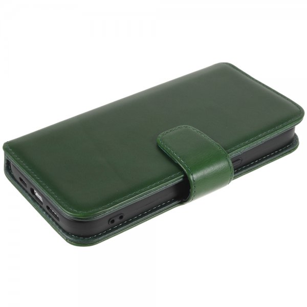 Nordic Covers iPhone 14 Pro Max Etui Essential Leather Juniper Green
