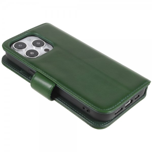 Nordic Covers iPhone 14 Pro Etui Essential Leather Juniper Green