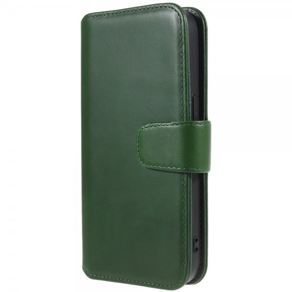 Nordic Covers iPhone 14 Pro Etui Essential Leather Juniper Green
