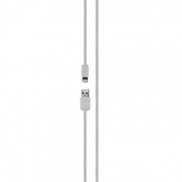 Xqisit Kabel Flettet USB-A/Lightning 1.8m Hvit