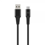 Xqisit Kabel Flettet USB-A/Micro-USB 2m Svart