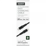 Xqisit Kabel Flettet USB-C/Lightning 2m Svart