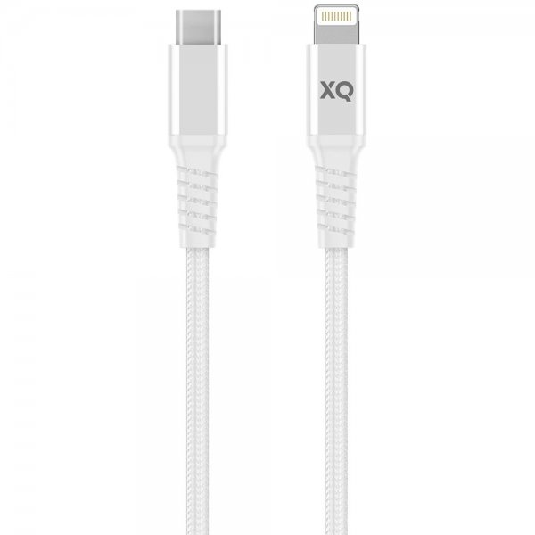 Xqisit Kabel Flettet USB-C/Lightning 2m Hvit