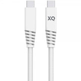 Xqisit Kabel Flettet USB-C/USB-C 2m Hvit