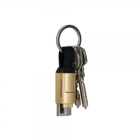 Rolling Square Kabel inCharge 6 Keyring Saturn Gold