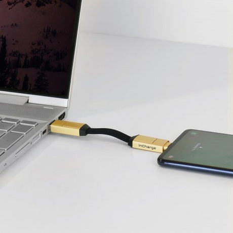 Rolling Square Kabel inCharge 6 Keyring Saturn Gold