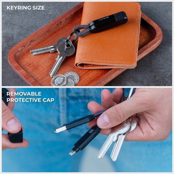 Rolling Square Kabel inCharge X Keyring 100W 6in1 Sapphire Blue