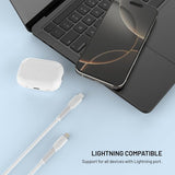 Fixed Kabel Liquid Silicone USB-C/Lightning 1.2m Hvit