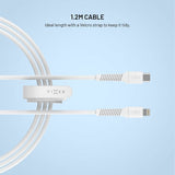 Fixed Kabel Liquid Silicone USB-C/Lightning 1.2m Hvit