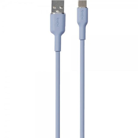 Puro Kabel Soft Charge & Sync Cable USB-A/USB-C 1.5m Blå