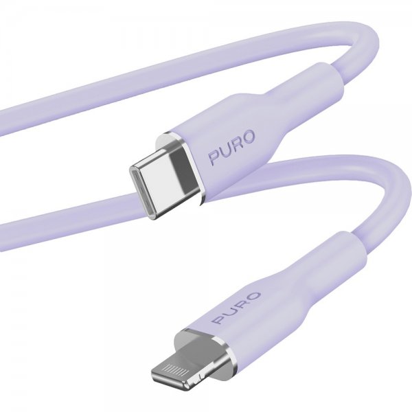 Puro Kabel Soft Charge & Sync Cable USB-C/Lightning 1.5m Lavendel