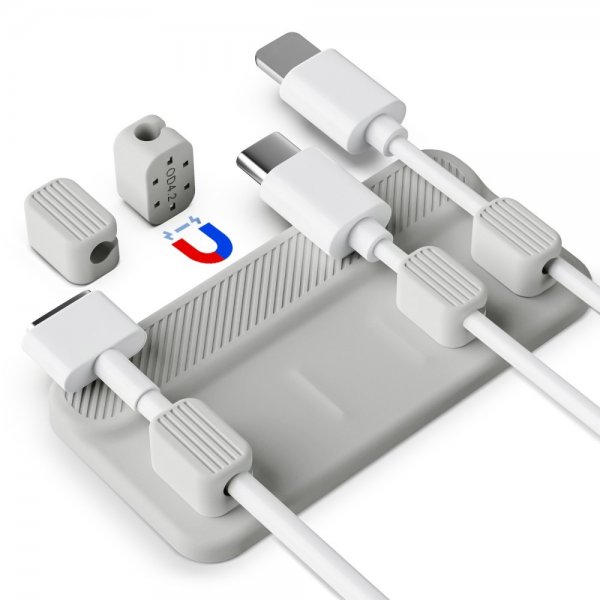 Ahastyle Kabelholder WG104 Magnetisk Grå