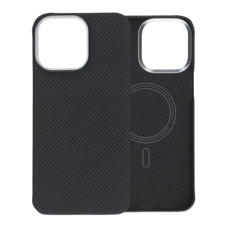 iPhone 15 Pro Max Deksel Kevlar MagSafe Svart med striper
