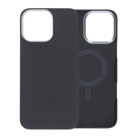 iPhone 16 Pro Max Deksel Kevlar MagSafe Svart med striper