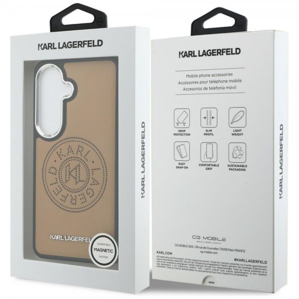 Karl Lagerfeld Samsung Galaxy S26 Plus Deksel Perforated Logo MagSafe Brun