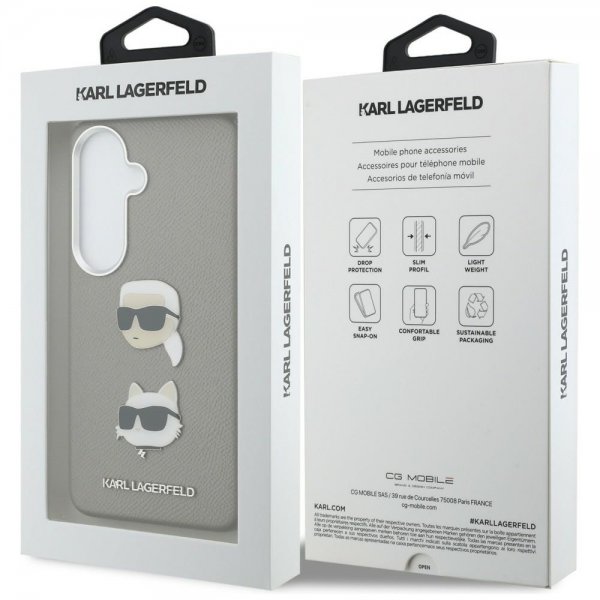 Karl Lagerfeld Samsung Galaxy S26 Deksel Saffiano Karl & Choupette Sølv