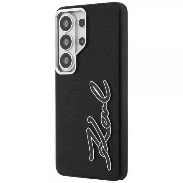 Karl Lagerfeld Samsung Galaxy S26 Ultra Deksel Metal Logo Grained Svart