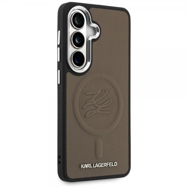 Karl Lagerfeld Samsung Galaxy S26 Deksel Embossed MagSafe Brun