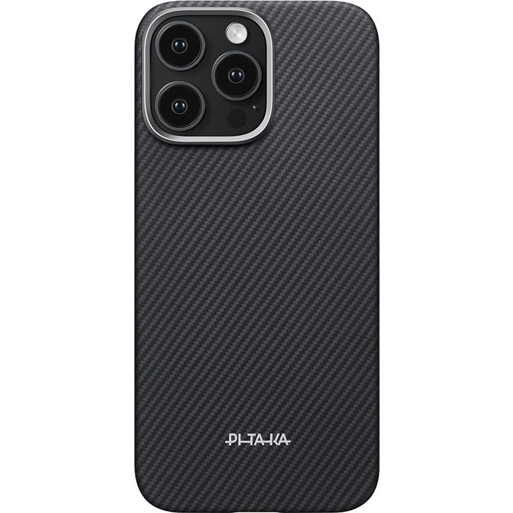 Pitaka iPhone 16 Pro Deksel Edge MagSafe Black/Grey Twill