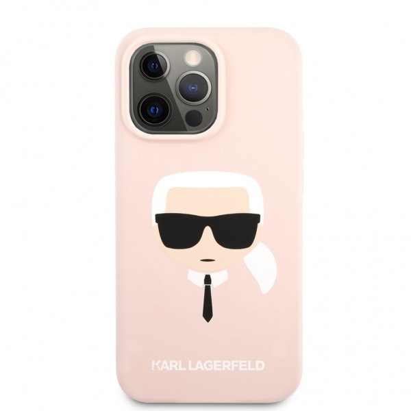 Karl Lagerfeld iPhone 13 Pro Deksel Liquid Silicone Ljusrosa