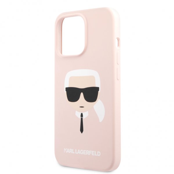 Karl Lagerfeld iPhone 13 Pro Deksel Liquid Silicone Ljusrosa