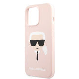 Karl Lagerfeld iPhone 13 Pro Deksel Liquid Silicone Ljusrosa